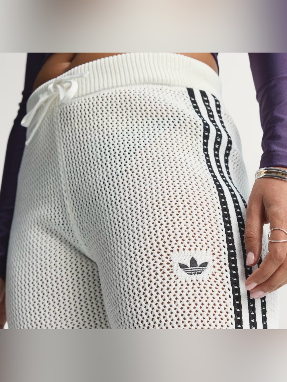 Adidas Originals KNITTED CROCHET FIREBIRD TRACK PANTS